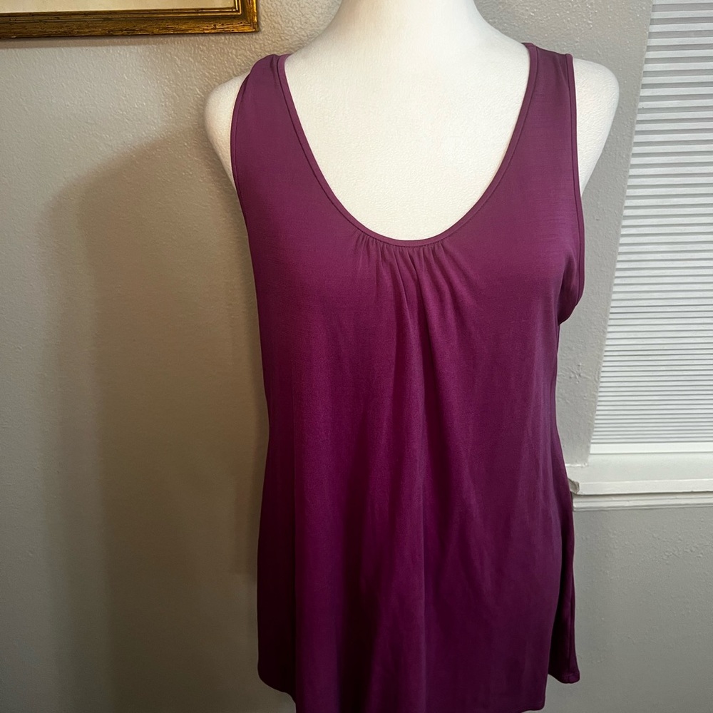 EILEEN FISHER Tank Shirt Top Medium
Silk Purple - Picture 2 of 14